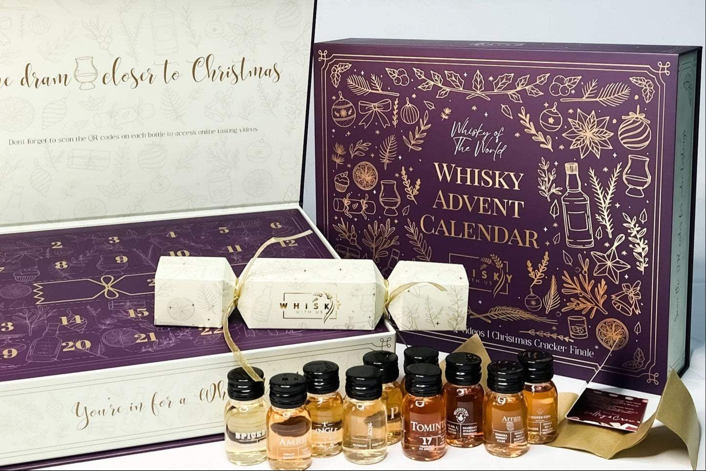 Whisky Advent Calendar - 25 Days. Whisky From Round the World. Includes Christmas Cracker & Online Videos