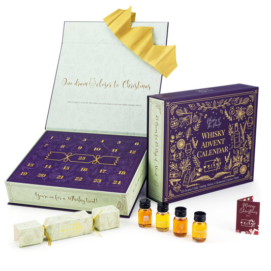 Whisky Advent Calendar - 25 Days. Whisky From Round the World. Includes Christmas Cracker & Online Videos