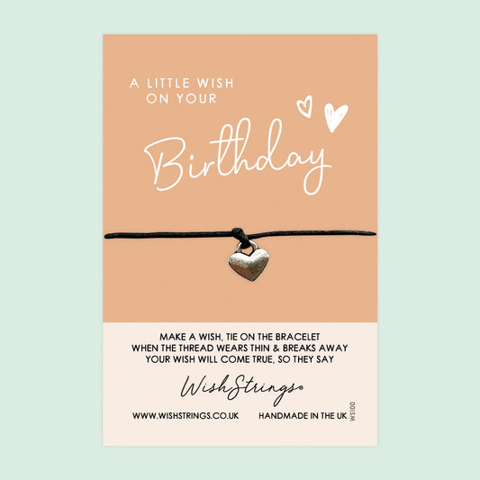 WishStrings ‘Little Wish on Your Birthday’ Wish Bracelet | Perfect Gift for Birthday Card | Meaningful Keepsake for a Special Celebration
