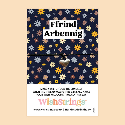WishStrings ‘Ffrind Gorau’ Welsh Wish Bracelet | Thoughtful Gift for Best Friend | Meaningful Keepsake to Show Love & Friendship