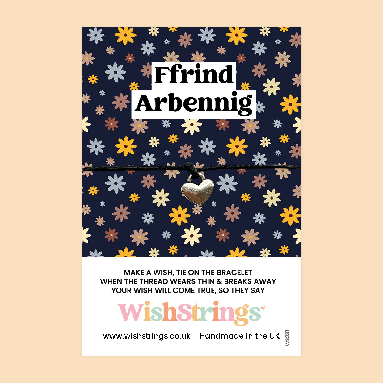 WishStrings ‘Ffrind Gorau’ Welsh Wish Bracelet